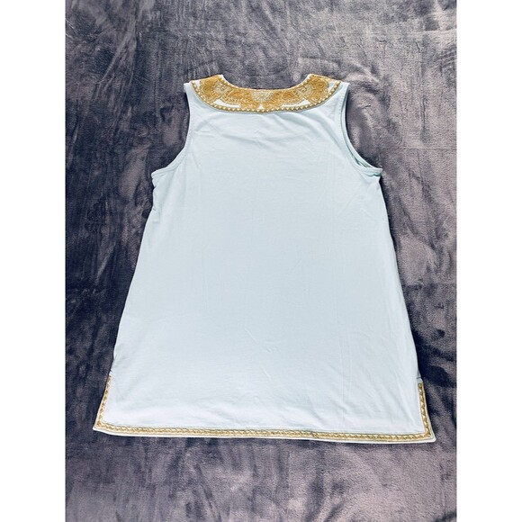 J. Jill Tank Top Women's Size XS Mint Green Gold Embroidered Sleeveless Boho - Picture 4 of 14